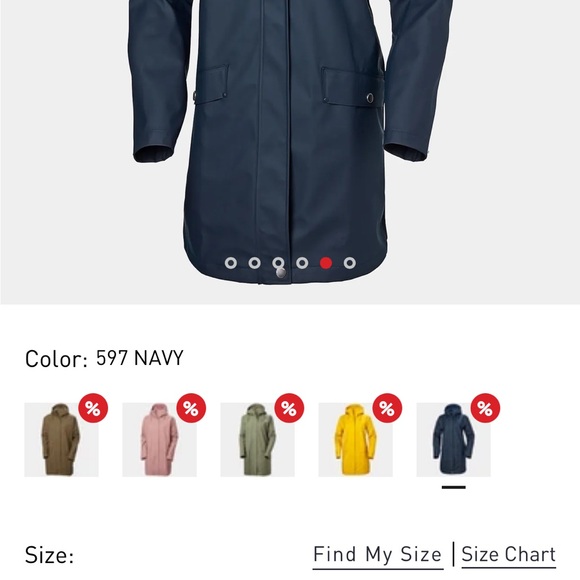 Helly Hansen Women's Moss Raincoat in Navy, Size Small, NWT - Picture 2 of 8